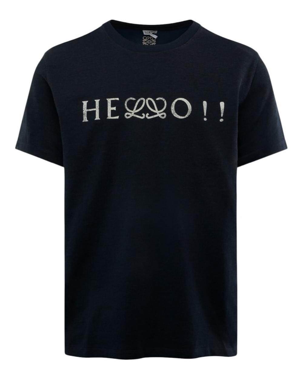 LOEWE Hello T-Shirt in Navy - front view