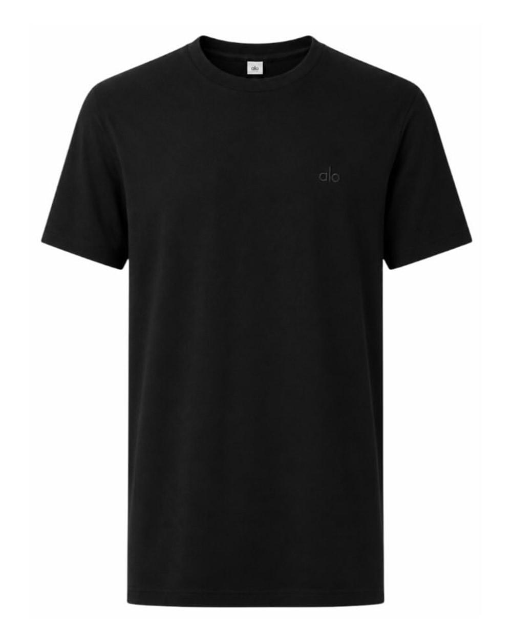 Alo Black T-Shirt in Black - main image