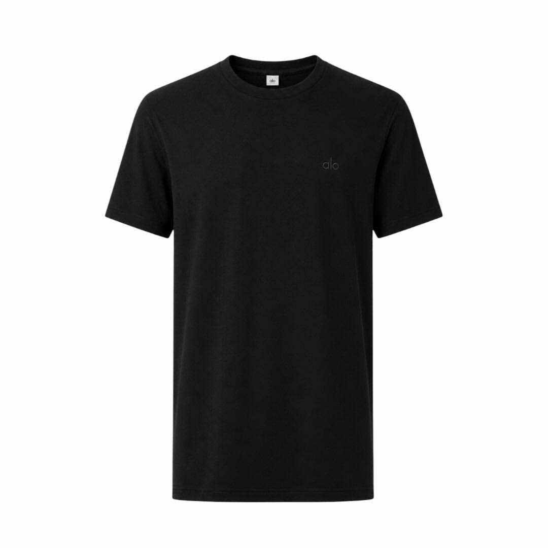 Alo Black T-Shirt in Black - main image