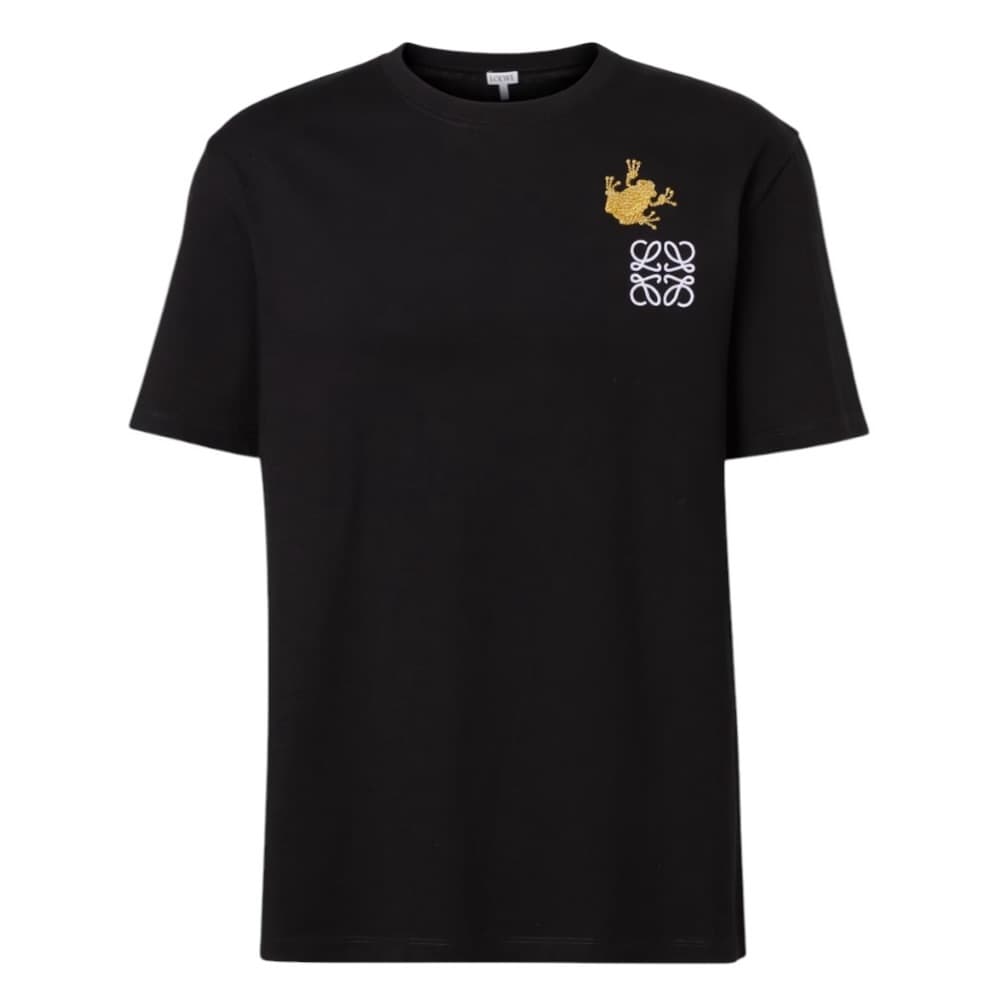 LOEWE Anagram Embroidered T-Shirt in Black - main image