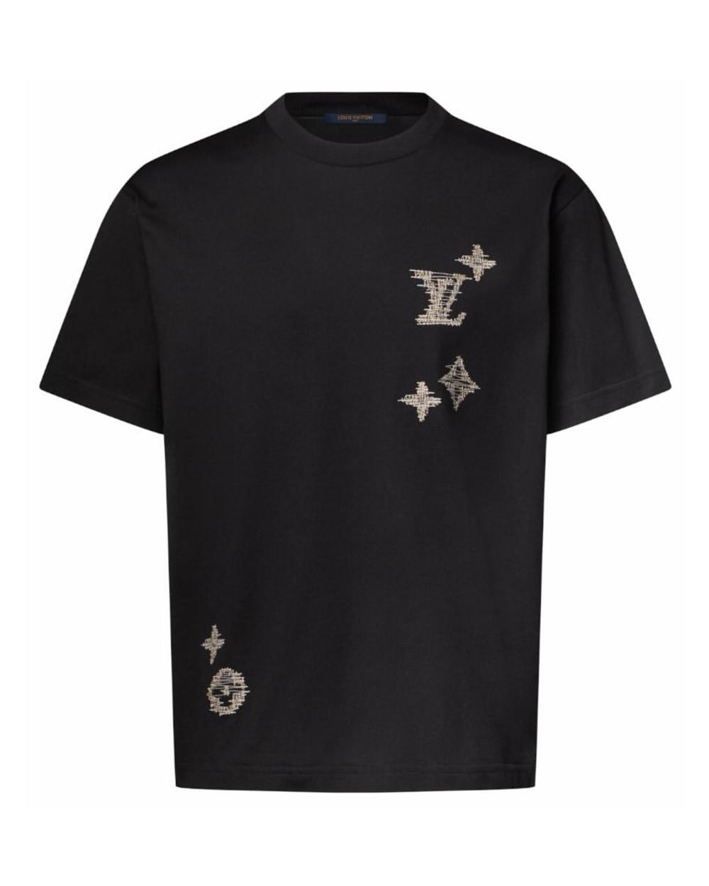 Louis Vuitton Embroidered Logo T-Shirt in Black - main image