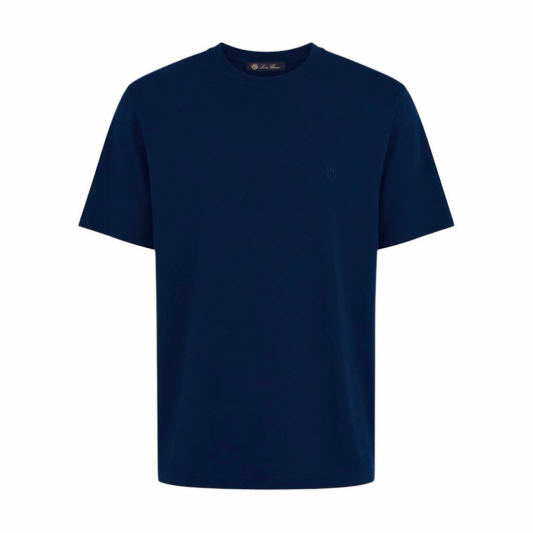 Loro Piana Tonal Logo T-Shirt in Navy - main image