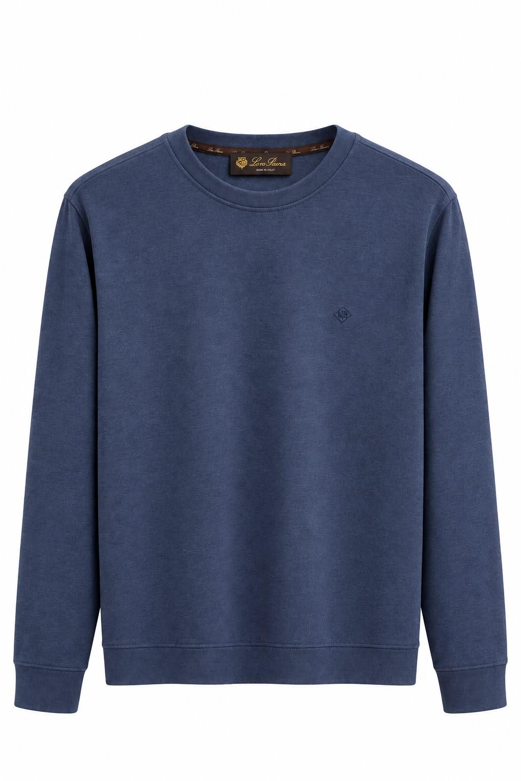 Loro Piana Tonal Logo Sweatshirt - Blue - whatsapp image 2026 10 23 at 11 27 26 pm 1