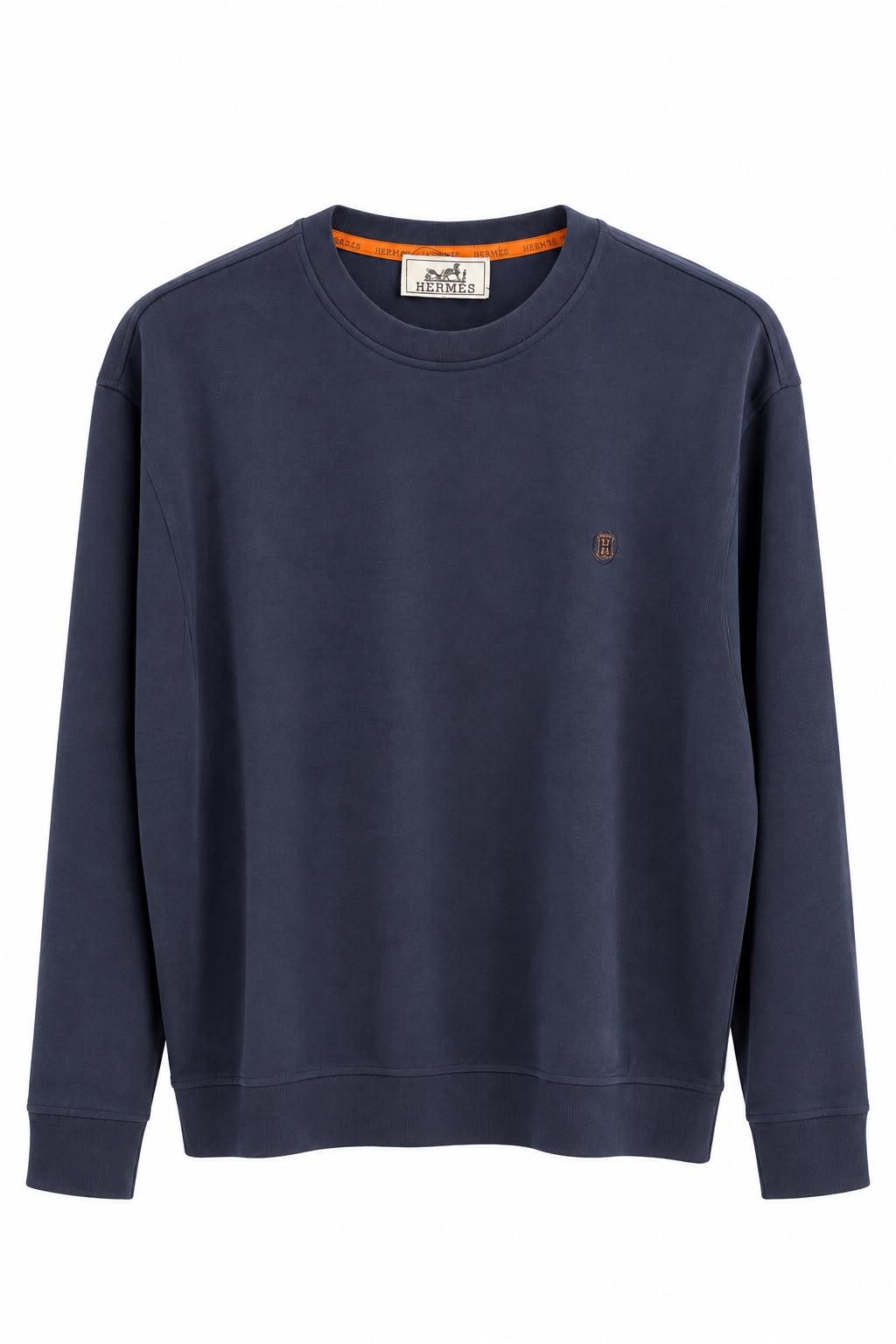Hermès Embroidered Logo Sweatshirt - Navy - whatsapp image 2026 10 23 at 11 27 26 pm