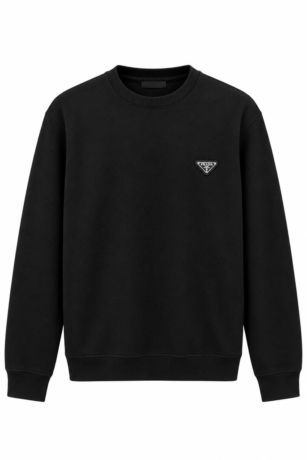 Prada Triangle Logo Sweatshirt - Black - whatsapp image 2026 10 23 at 11 27 28 pm 1
