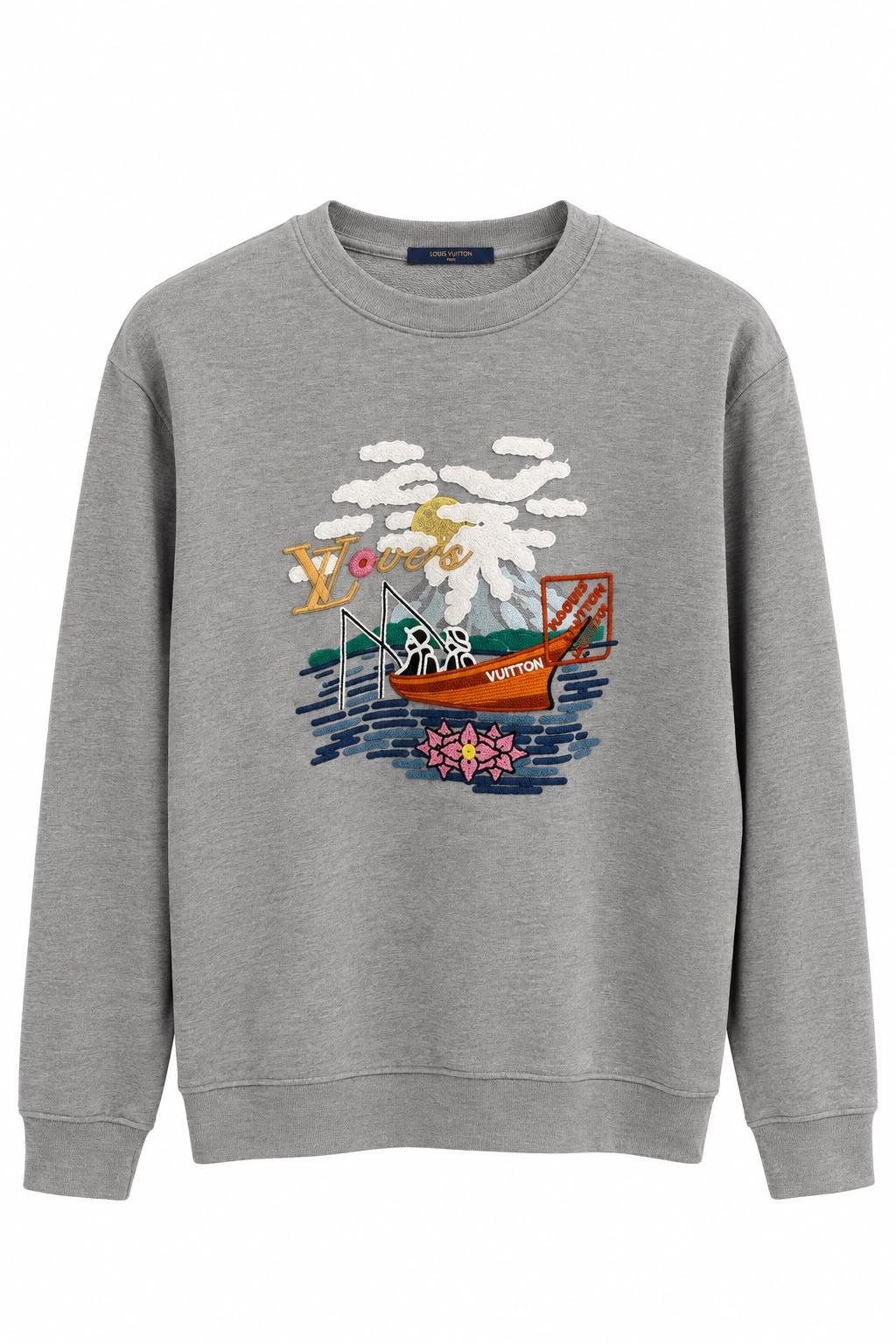 Louis Vuitton Scenic Graphic Sweatshirt - Grey - whatsapp image 2026 10 23 at 11 27 28 pm